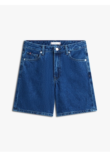 Tommy Hilfiger Dnm Emı Straıght Short Rw Kadın Mavi Şort - Ww0ww48598