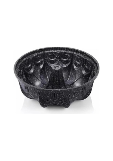 Rss Lav Metal Granit Taç Döküm Kek Kalıbı 23 Cm Siyah