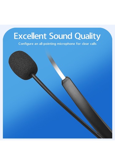 Geeroyoo Usb Bağlantılı H360d Kulaklık Mikrofon Seti - 180 Dönebilen Kafa Bandı, 330 Dönebilen Mikrofon, Sessiz Tuşu, Ses Ayarı, Anti Rf