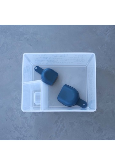 Kapaklı Ölçülü Un Ve Şeker Kabı Şeffaf, Kırılmaz Ve Çizilmez Gri