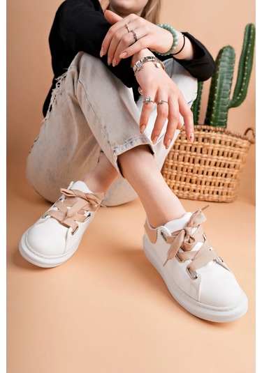 Luis A Costa Lc105 Bej/beyaz Bağcıklı Kadın Ayakkabı Renkli