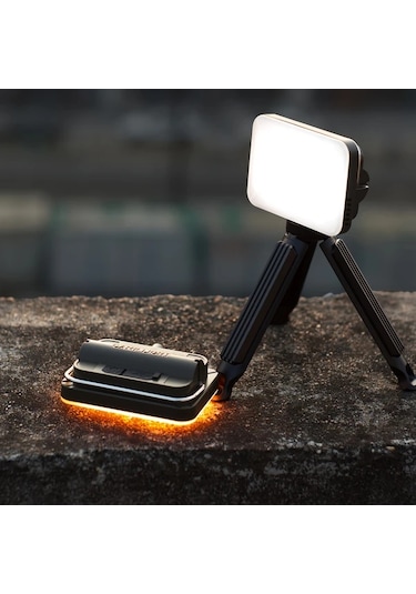 Xuweiwei Siyah Takım Rhemini Ultra Parlak 850 Lumens Tasinabilir Kamp Lambasi 6 Aydinlatma Modu 5000mah Pil Usb Sarj Ip54 Su Gecirmez Tripod Standi Sac Tokasi Bakır - Siyah