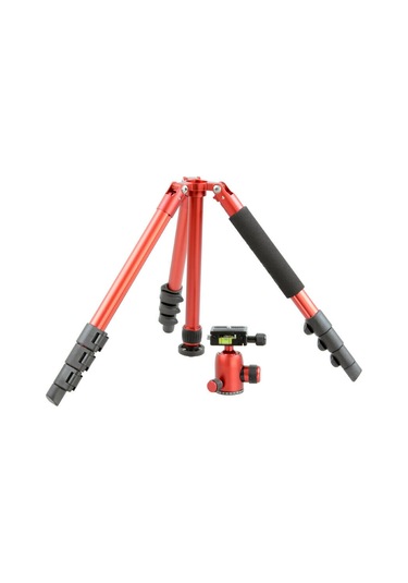Jusino X-423S Tripod + Bs-08Q Tripod Kafası Kırmızı