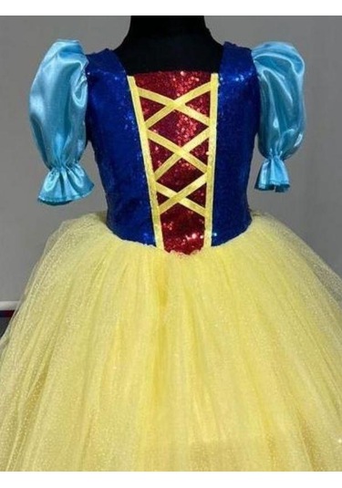 Kız Çocuk Pamuk Prenses Kostümü-13690 Sarı