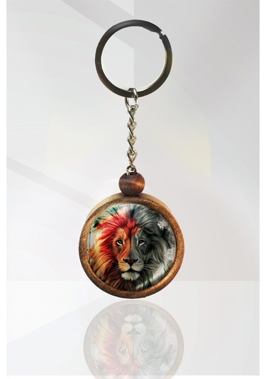 Aslan Ahşap Anahtarlık Tek Ebat N11.15399