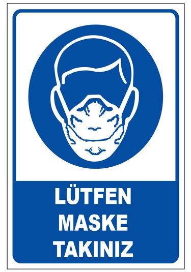 Lütfen Maskenizi Takınız Etiketi