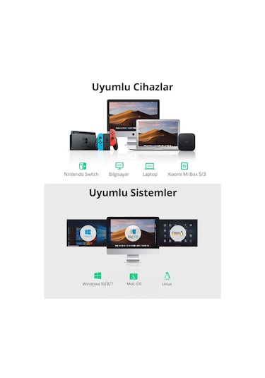 Ugreen Usb 3.0 Gigabit Ethernet Adaptörü, Beyaz, 20255