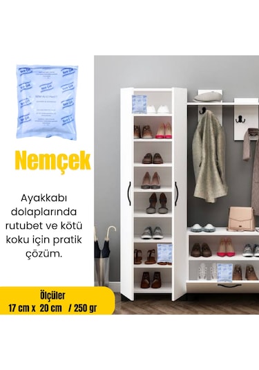 Nemçek Nem Alıcı Tutucu Rutubet Giderici Önleyici Korozyon Önleyici Koku Giderici 250 GR X (5 Paket)