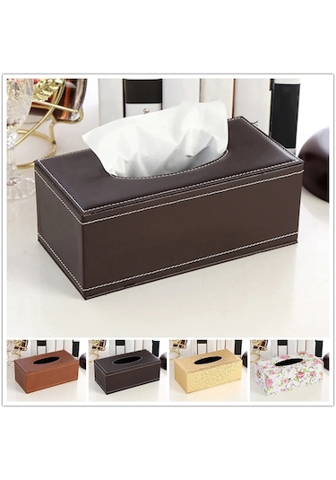 Black1-m-pu Doku Kutusu Dikdörtgen Kağıt Havluluk Masaüstü Peçete Saklama Kabı Mutfak Doku Tepsisi Ev Ofis Için