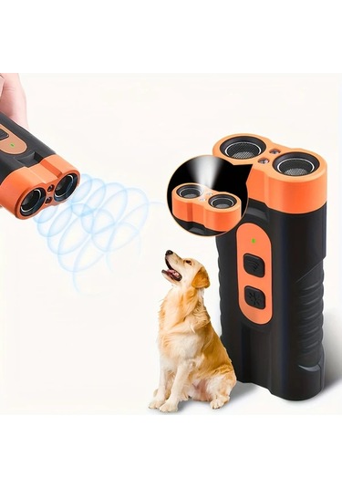 Willowhaven Siyah Çift Sesli Köpek Kovucu Led Işıklı Şarj Edilebilir Uzun Menzil