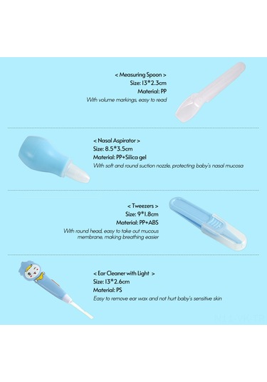 Vkemall Bebek Bakım Seti 9 Parça: Burun Aspiratörü, Tırnak Makas, Elektrikli Termometre, Tarak, Saç Çekiç Ve Diğer Temizlik Gereçleri - Yumuşak Pp Tüy Ve Güvenli Malzeme İle Vkemall Bebek Bakım Seti 9 Parça: Burun Aspiratörü, Tırnak Makas, Elektrikli Termometre, Tarak, Saç Çekiç Ve Diğer Temizlik Gereçleri - Yumuşak Pp Tüy Ve Güvenli Malzeme İle