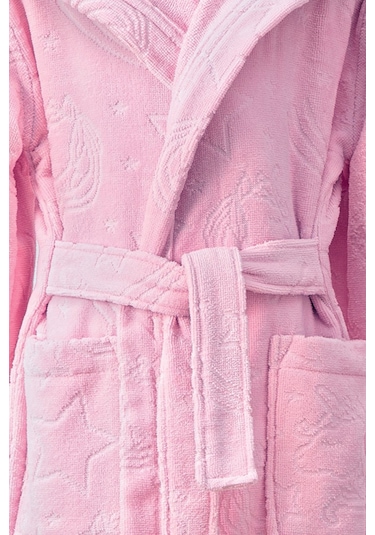 Girl Unicorn Kapüşonlu Kadife Çocuk Bornozu 5/6 Yaş Pembe
