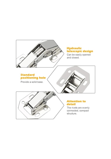 Tas Deliksiz Mobilya Dolap Menteşesi Galvaniz