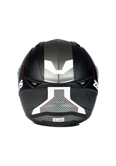 Zeus ZS-811A Al6 Matt Black White Red Kapalı Kask