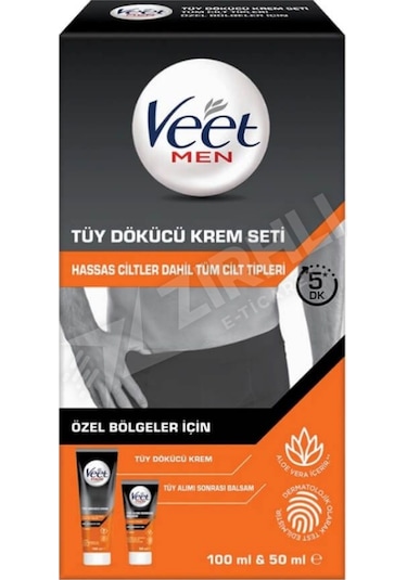 5 Adet Veet Men Tüy Dökücü Krem 100 Ml + 50 Ml Set