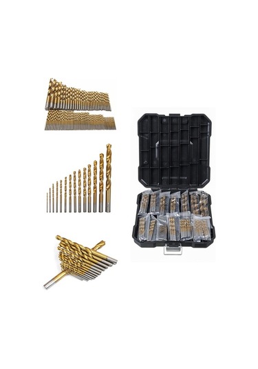 Pazly 99 Parça Hss Titanyum Kaplamalı Düz Saplı Burgu Matkap Seti - Ahşap/metal Delme Aksesuarlı, Saklama Kutusu İçerikli