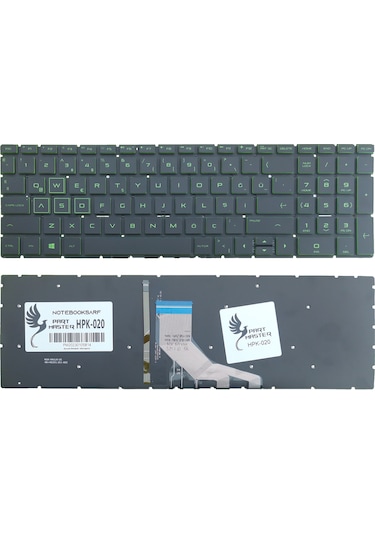 HP Uyumlu Pavilion Gaming 15-ec0003nt (7WG37EA) Klavye Işıklı (Yeşil)