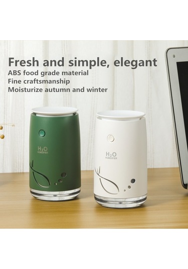 Muhtasar Balık Desen Mini Ev Dilsiz Yatak Odası Öğrenci Yurdu Ofis Taşınabilir Usb Kablosuz Dayanıklı Nemlendirici Yeşil