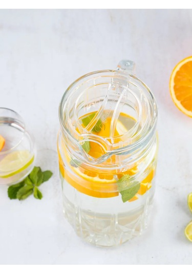 Purecrystal Cam Su Ve Meyve Suyu Sürahisi Kapaklı 281631365