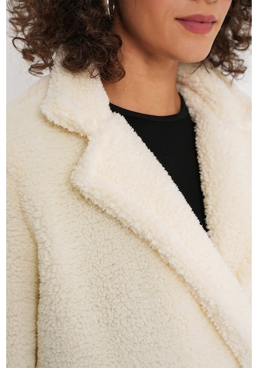 Bigdart 9148 Oversize Peluş Kaban - Ekru