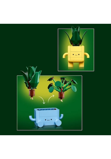 LEGO® Botanicals Mutlu Bitkiler 10349 - 9 Yaş ve Üzeri Çocuklar için Dekoratif Çiçek Yapım Seti (217 Parça)