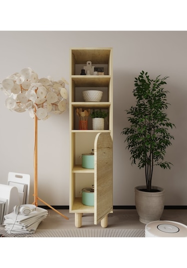 Parma 1 Kapaklı Mutfak Dolap, Kahve Köşesi, Çok Amaçlı Dolap Safir Meşe