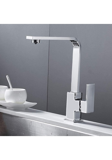 Sardıcı Yüksek Gövde Kare Mutfak Bataryası Sıcak Soğuk Çift Su Girişli