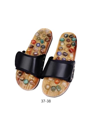 Artfulabode Yetişkinler Ve Yaşlılar Terlikleri Suntek Rahatlatıcı Masaj Akupunktur Siyah