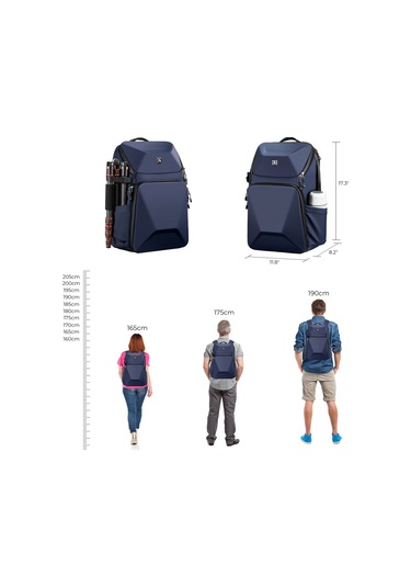 Springsun Dört Parçalı Set Sırt Çantası Büyük Kapasiteli Trend Günlük Çanta Sırt Çantası Seti Blue