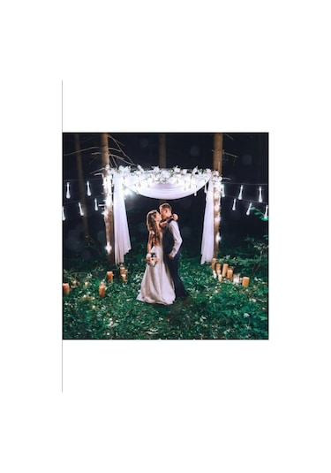 Beyaz Renk 5 Metre 1 Adet Solar Dış Mekan Işıkları Güneş Enerjili Led Işıkları Beyaz