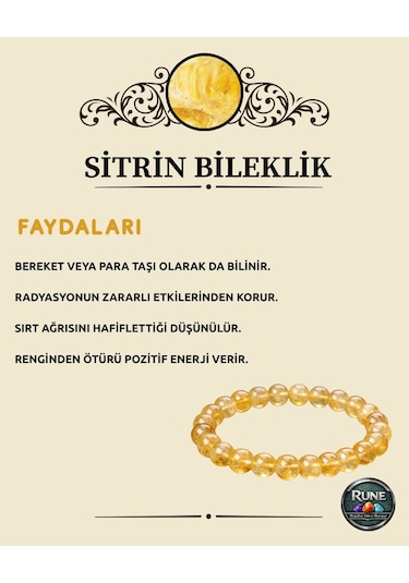 Sitrin Doğaltaş Bileklik Diğer