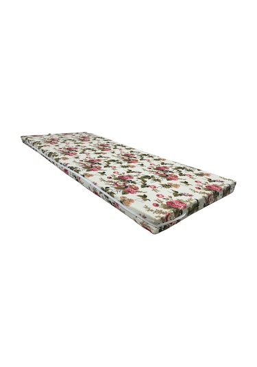 Sünger Yatak 80x180x6 Cm, Yer Yatağı, Balkon Yer Minderi,şantiye,karavan,deprem Yatağı-ingiliz Gülü