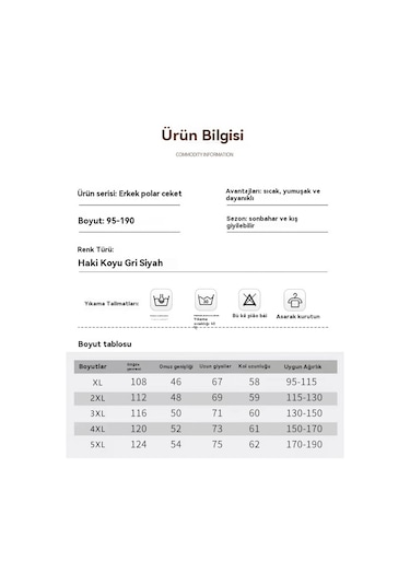 Edwardest Erkek Dört Cepli Dik Yakalı Polar Ceket Gri