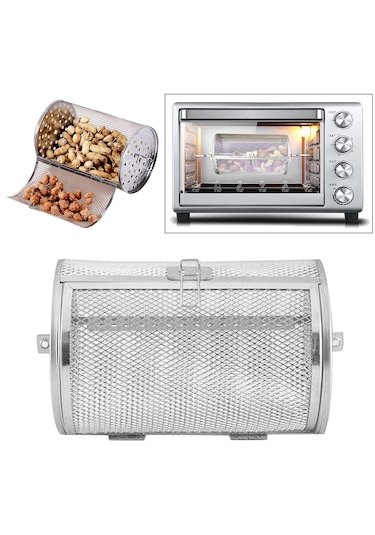 Homyl Mutfak Rotisserie Grill Kavurma Tamburlu Fırın Sepet 120x180mm Gümüş