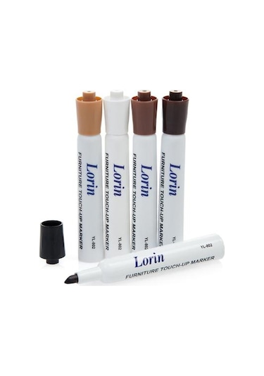 Lorin Ahşap Rötuş Kalemi - 5'li Paket Renkli