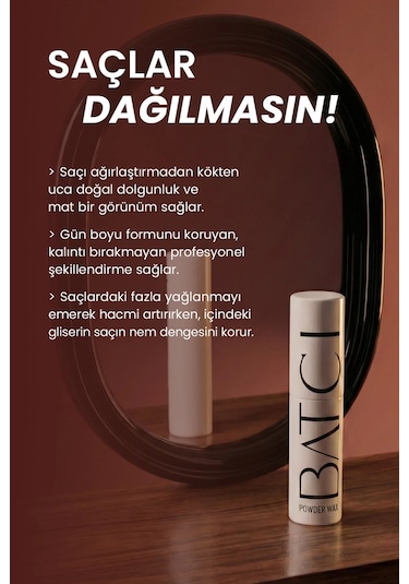 Batçı Hair Atelier Saç Şekillendirici Toz Pudra Wax 20 ML