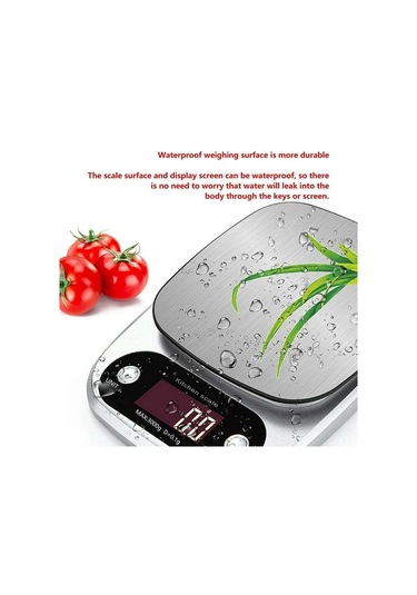 Hombey Pratik Ev Mutfak Çekici - Paslanmaz Çelik Hassasiyetli 0.1g Akıllı Dijital Terazi - Gıda Ölçüm, Pişirme, Diyet Için Silver Gümüş