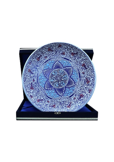E38 El İşçiliği Çini Tabak - 30 Cm - 6520