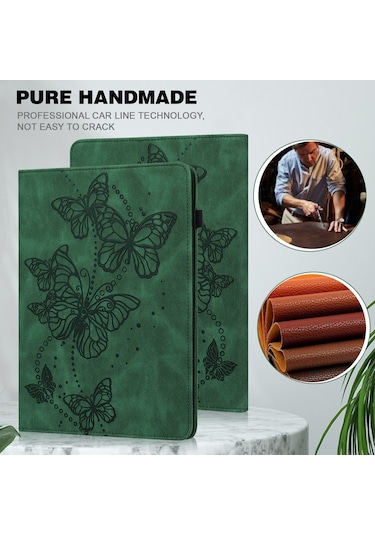 Butu Kelebekler Baskılı Elastik Askı İyi Korumalı, Düşmeyi Önleyici Tablet Kılıfı, Lenovo Uyumlu Tab M8/m8 2. Nesil Tb-8505/tb-8705/tb-8506 Standlı