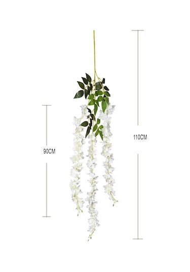 Yapay Çiçek Sarkan 3 Dallı Akasya 90cm BEYAZ