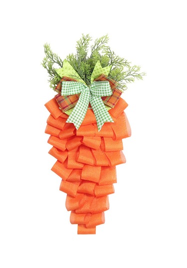 Yunboo Paskalya Polyester Havuç Çileği, Tavşan Desenli Ön Kapı Dekorasyonu, 55x30cm, Yıllık Kullanıma Dayanıklı Tatil Süsleme