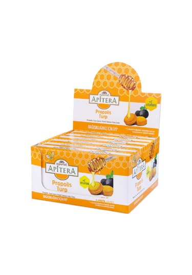 Apitera Doğal Bal, Turp, Kurkumin, C Vitamini Ve Propolis İçeren Takviye Edici 96 Lı Boğaz Pastili