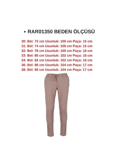 Modarar Erkek Jogger Pantolon Bel Bağcıklı Dar Kesim Rar01350 Bej Modarar Erkek Jogger Pantolon Bel Bağcıklı Dar Kesim Rar01350 Bej