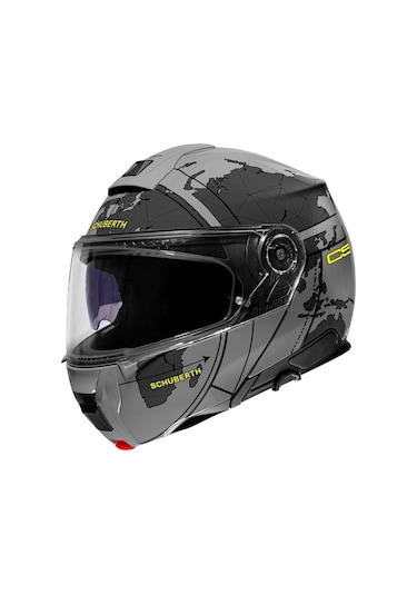 Schuberth C5 Globe Grey Çene Açılır Motosiklet Kaskı Siyah