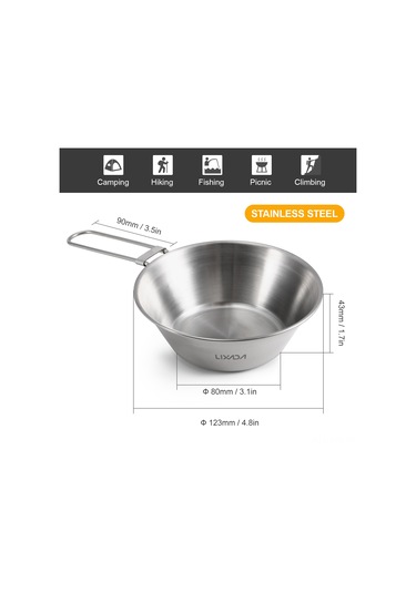 Symbee 4'lü Paket 260ml Çelik Konik Kase - Katlanabilir Kollü, Ev Ve Dış Mekan İçin Elverişli Çok Renkli