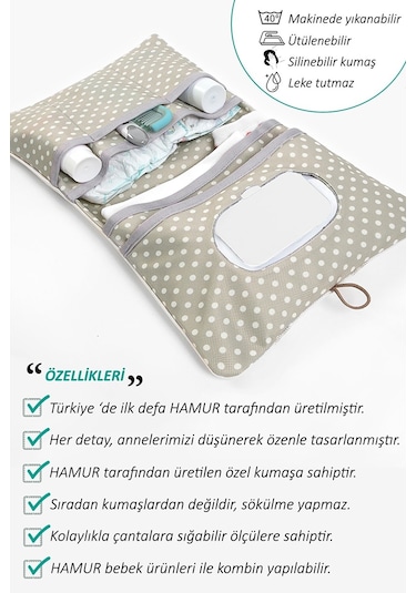 Hamur Melis Bebek Bakım Çantası Organizer Çok Renkli
