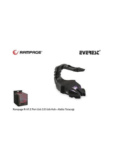 Everest Rampage R H1 Usb Hub Kablo Tutucu 2 Port Usb 2.0