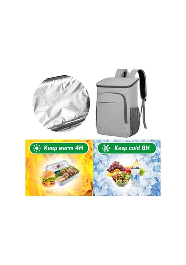 Pazly Soğutucu Sırt Çantası, Yalıtımlı Öğle Yemeği Çantası, Kamp, Yürüyüş, Piknik, Plaj İçin Siyah/kırmızı/gri/turuncu Çok Renkli