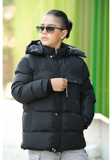 Erkek Çocuk Şişme Mont Km.0041 Siyah