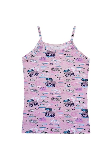 Tutku 6Lı Kız Çocuk Ip Askılı Atlet Empirme Pamuklu Renkli